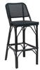 Black Rattan Bistro Dining Bar Stool