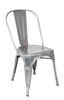 Silver Clear Coat Metal  Industrial Chair