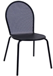 Black Mesh Metal Outdoor Restaurant Chair