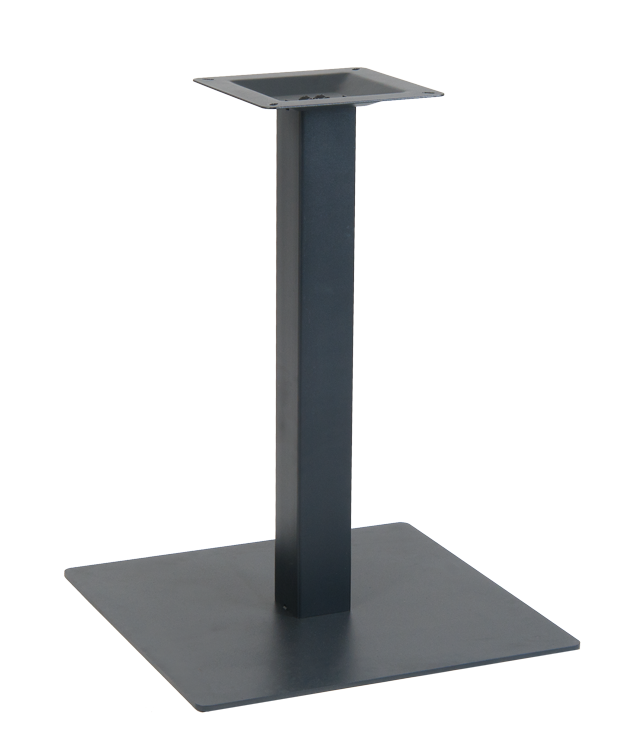 Black Square Steel Tabletop Base