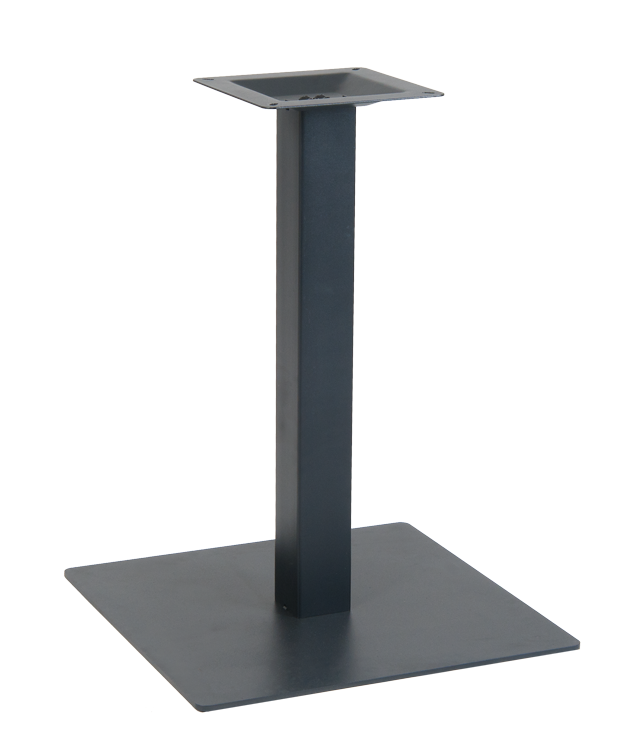 Black Square Steel Tabletop Base