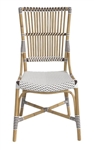 Laguna White & Grey Rattan Chair â€“ Stylish Modern Dining Seating