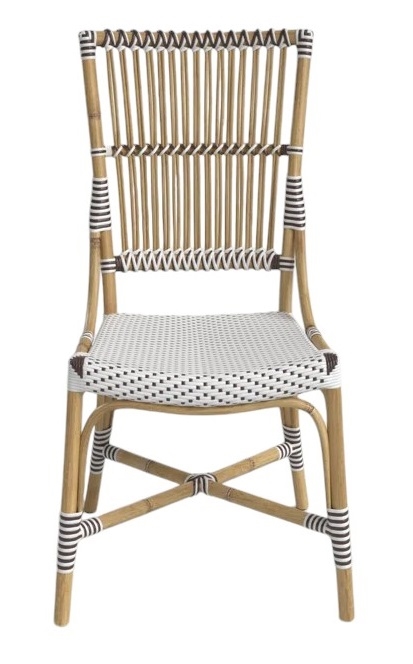 Laguna White & Grey Rattan Chair â€“ Stylish Modern Dining Seating