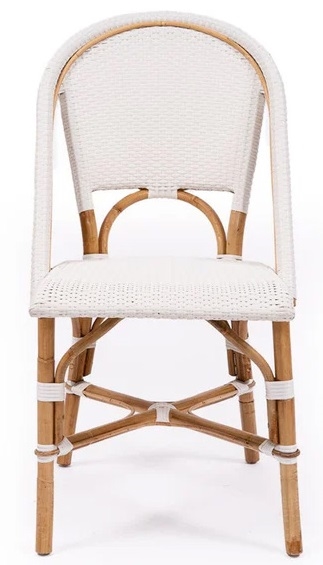 Parisian Rattan Wood Bistro Chair - Classic French Design